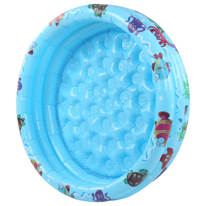 Kiddie Pool 120cm Thick Safe Eco‑Friendly PVC - Soft Protective Barrier Portable Toddler Pool for Summer Backyard Indoor Outdoor Beach Water Play - Image 4