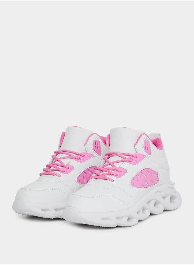 Styli - Contrast Panel High Top Sneakers - Image 1