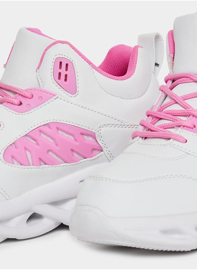 Styli - Contrast Panel High Top Sneakers - Image 1