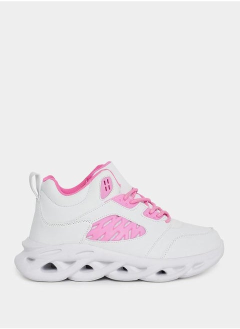 Contrast Panel High Top Sneakers