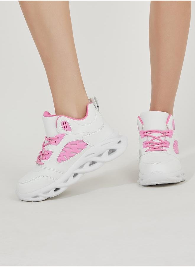 Styli - Contrast Panel High Top Sneakers - Image 1