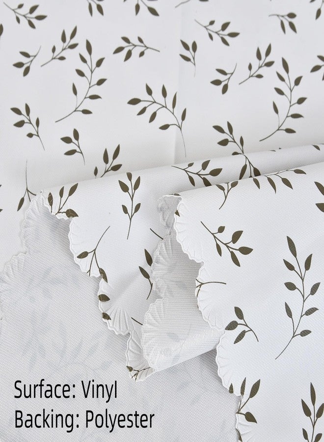 DurableDelights White Rectangular Vinyl Tablecloth 60 x 104 Inch, Oil-Proof PVC Table Cover with Polyester Backing, Waterproof Plastic Table Cloth for Kitchen, Dining, Picnic, Indoor & Outdoor Use - Image 5