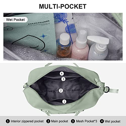 HYC00 Travel Duffel Bag,Sports Tote Gym Bag,Shoulder Weekender Overnight Bag for Women - Image 3