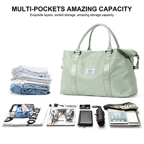 HYC00 Travel Duffel Bag,Sports Tote Gym Bag,Shoulder Weekender Overnight Bag for Women - Image 2