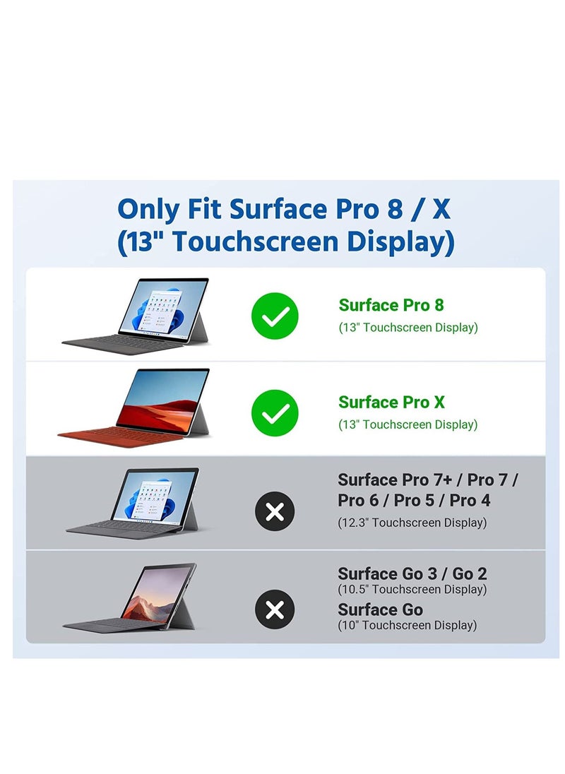 Generic - واقي شاشة Paperfeel متوافق مع Microsoft Surface Pro 10/Surface Pro 9 2022 / Surface Pro 8 2021 / Surface Pro X 2021 & 2019، طبقة PET مضادة للتوهج ومضادة للخدش، تدعم قلم Surface، شفاف غير لامع - Image 1