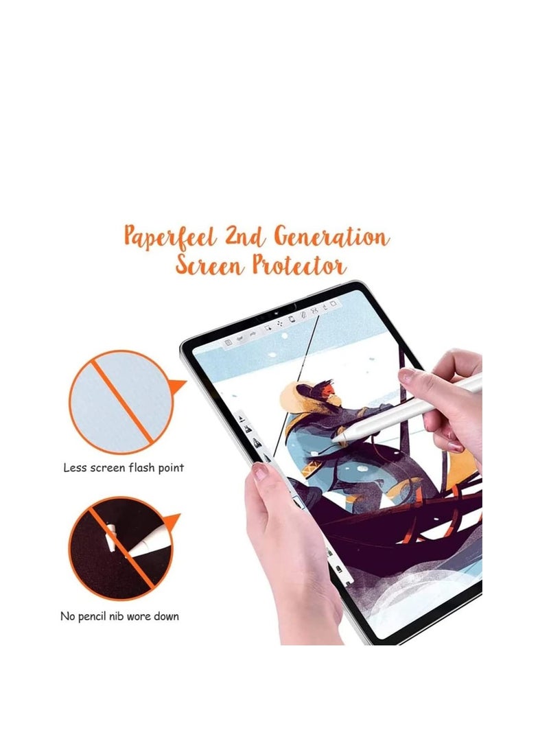 Generic - واقي شاشة Paperfeel متوافق مع Microsoft Surface Pro 10/Surface Pro 9 2022 / Surface Pro 8 2021 / Surface Pro X 2021 & 2019، طبقة PET مضادة للتوهج ومضادة للخدش، تدعم قلم Surface، شفاف غير لامع - Image 1