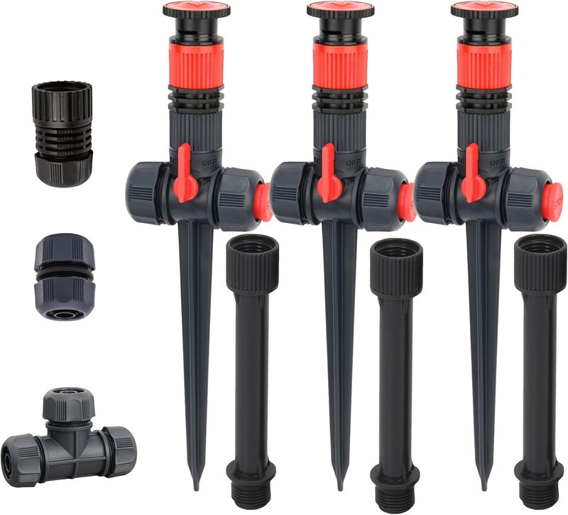 Eden 96093 رشاش حديقة بتصميم مرن قابل للتعديل مع مجموعة تمديد، رائع لمنتجات البستنة DIY - Image 1
