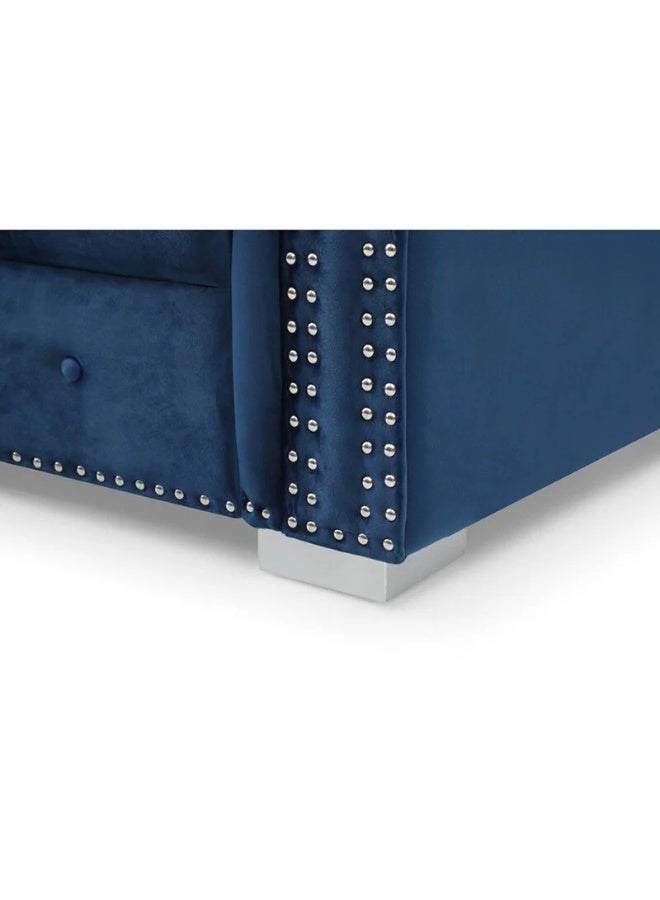 كستم ديكو أريكة جيليان المخملية ذات التصميم المقسم على شكل حرف L، مواجهة لليسار - أريكة قابلة للتخصيص لغرفة المعيشة، تنجيد فاخر، تصميم على شكل حرف L - Image 3