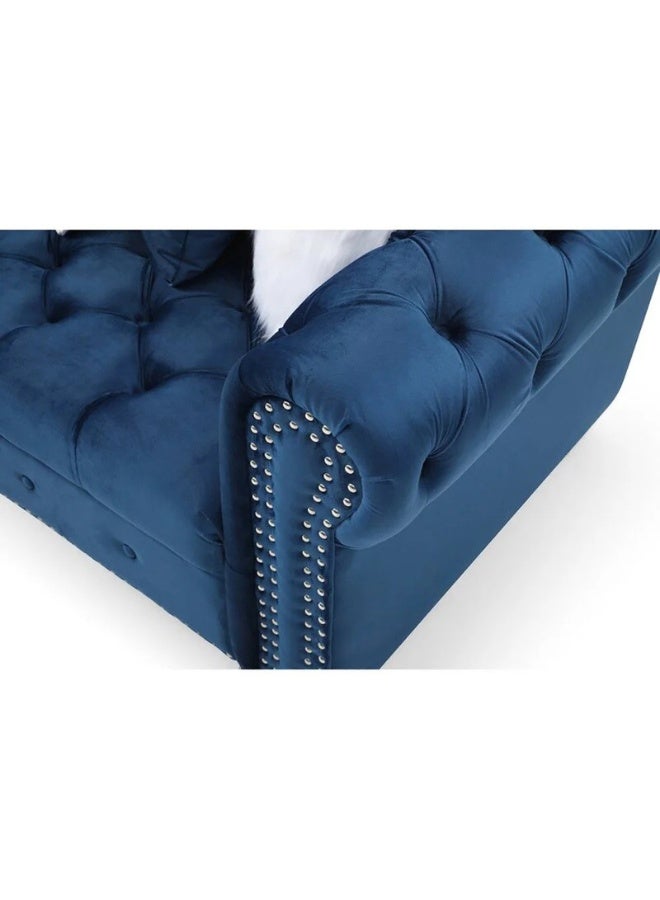 كستم ديكو أريكة جيليان المخملية ذات التصميم المقسم على شكل حرف L، مواجهة لليسار - أريكة قابلة للتخصيص لغرفة المعيشة، تنجيد فاخر، تصميم على شكل حرف L - Image 5