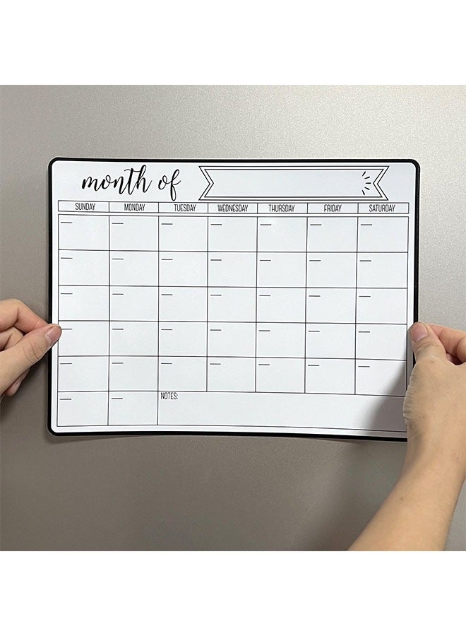 هومستر المغناطيسية الجافة مسح تقويم لوحة بيضاء مجموعة الثلاجة والجدار والثلاجة المنظمة - الشهرية والأسبوعية واليومية المخططين - Image 1