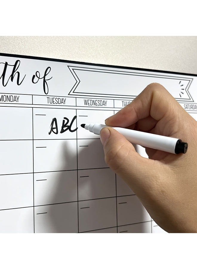 هومستر المغناطيسية الجافة مسح تقويم لوحة بيضاء مجموعة الثلاجة والجدار والثلاجة المنظمة - الشهرية والأسبوعية واليومية المخططين - Image 2