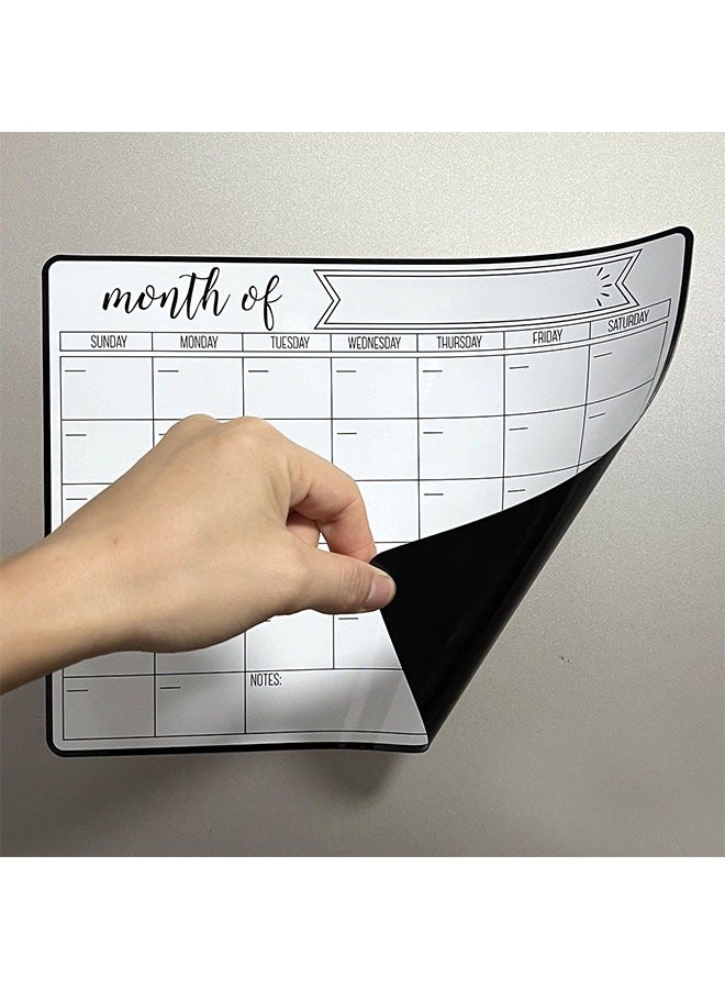 هومستر المغناطيسية الجافة مسح تقويم لوحة بيضاء مجموعة الثلاجة والجدار والثلاجة المنظمة - الشهرية والأسبوعية واليومية المخططين - Image 3