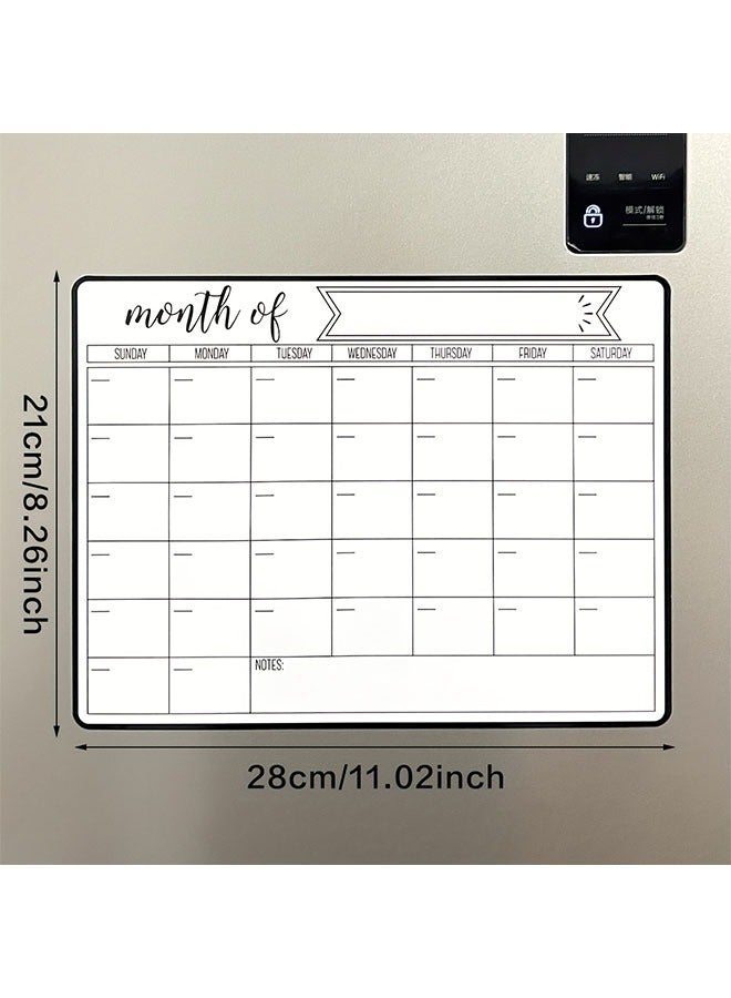 هومستر المغناطيسية الجافة مسح تقويم لوحة بيضاء مجموعة الثلاجة والجدار والثلاجة المنظمة - الشهرية والأسبوعية واليومية المخططين - Image 4