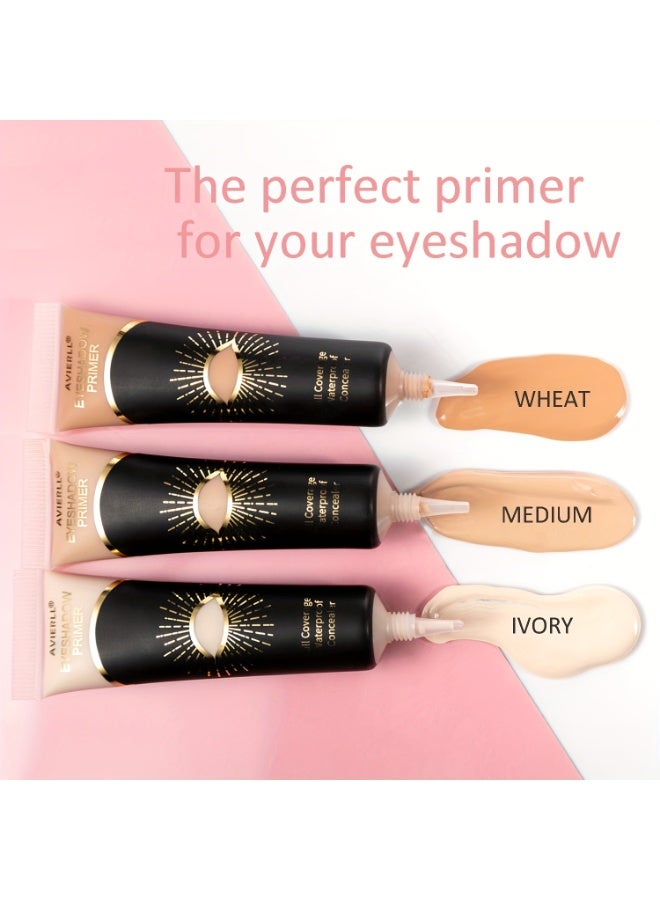 AVIERLL Eye Shadow Primer & Full Coverage Waterproof Concealer, 1pc - Ivory - Image 4