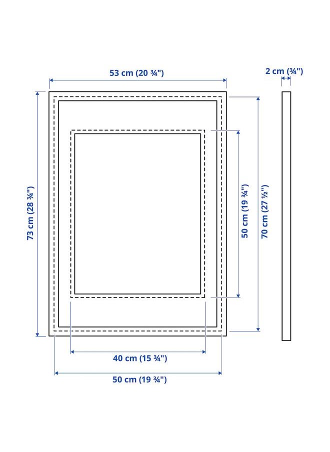 إيروريكس إطار، لون ذهبي، 50×70 سم  - Image 5