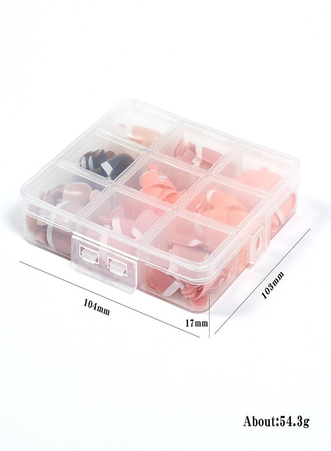 TOGZOM 216Pcs French Tip Press on Nails Short Square Fake Nails 9 Color French Tips Glue on Nail Reusable Full Cover Acrylic Stick on Nails for Women Girls Manicure Kit - Image 5