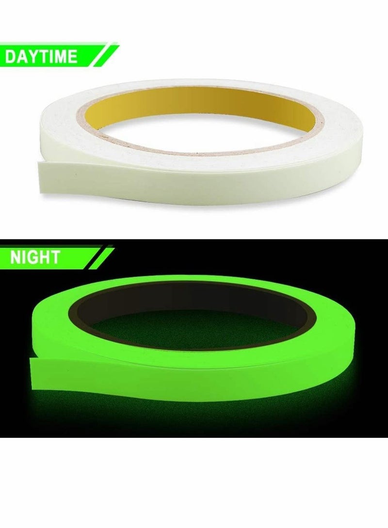 Y&D Luminous Tape, Glow in Dark Tape Waterproof Fluorescent Adhesive Warning for Stairs Stage Supplies Decoration Wall Decorative (Green Light)10m x 10mm 2PCS - Image 5