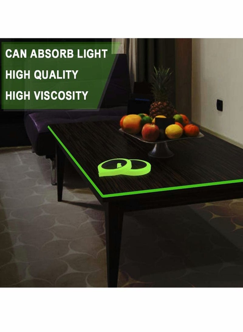 Y&D Luminous Tape, Glow in Dark Tape Waterproof Fluorescent Adhesive Warning for Stairs Stage Supplies Decoration Wall Decorative (Green Light)10m x 10mm 2PCS - Image 4