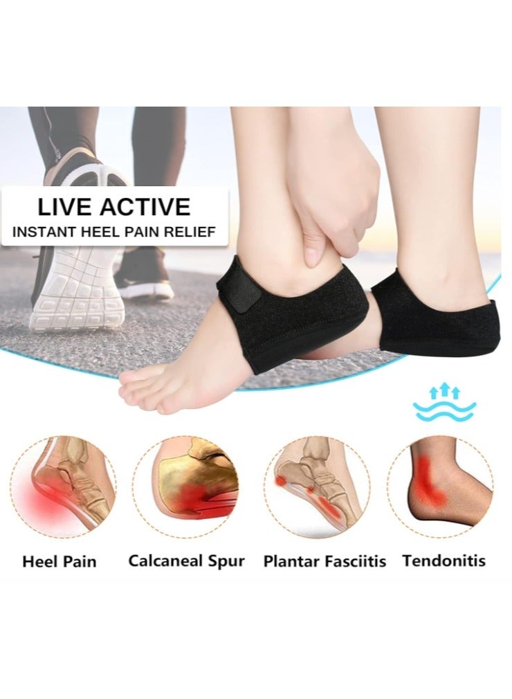 OASIS-TH Plantar Fasciitis Socks with Arch Support Heel Protector for Plantar Fasciitis and Heel Pain Relief, Achilles Tendinitis, Dry Cracked Heels, Cushioned Heel Cups for Men & Women, 1 Pair - Image 2
