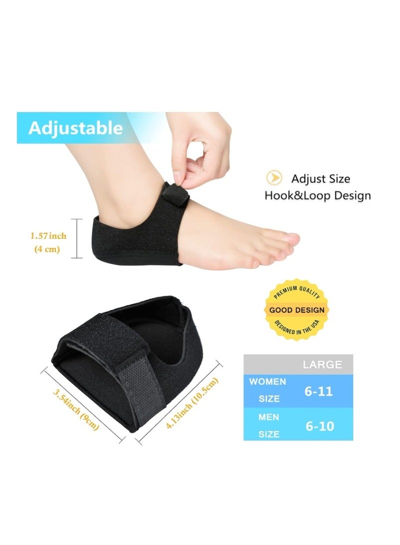 OASIS-TH Plantar Fasciitis Socks with Arch Support Heel Protector for Plantar Fasciitis and Heel Pain Relief, Achilles Tendinitis, Dry Cracked Heels, Cushioned Heel Cups for Men & Women, 1 Pair - Image 4