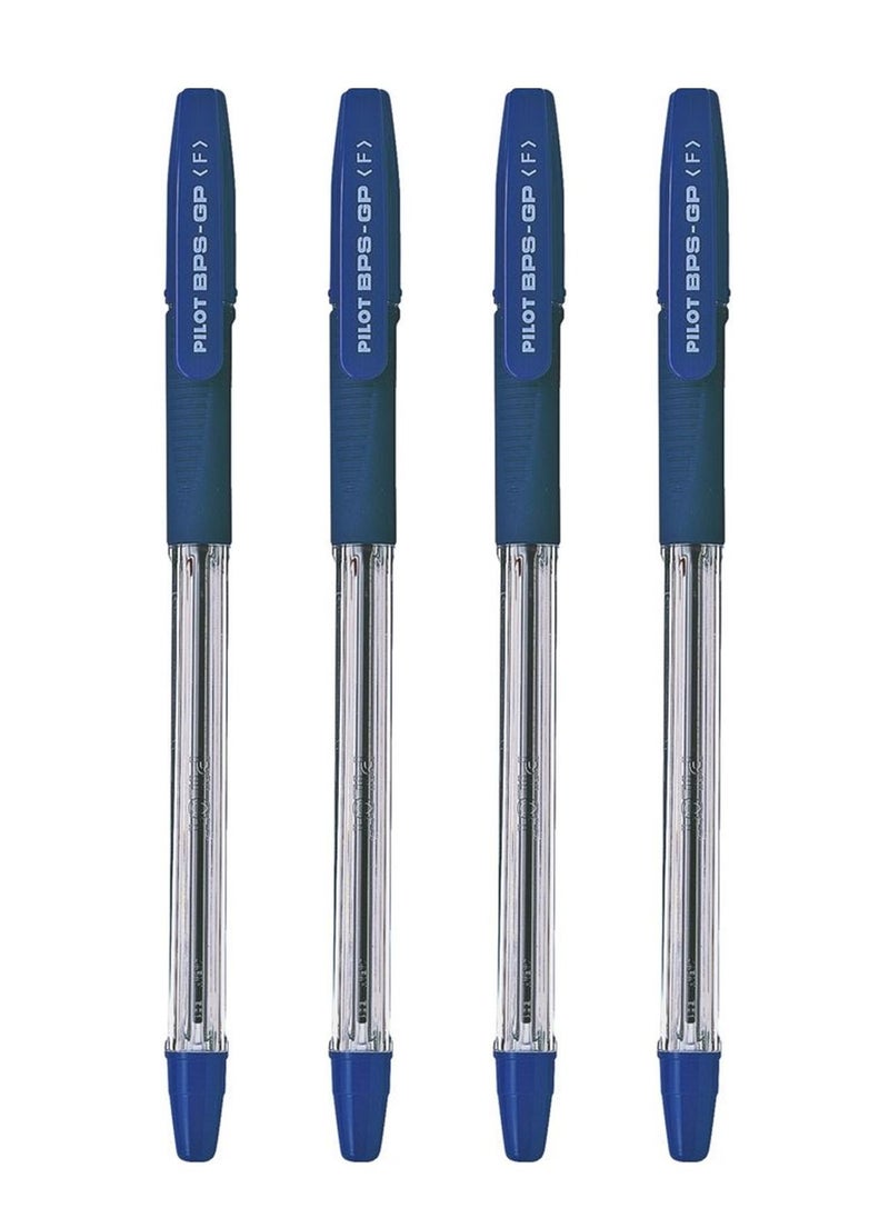 PILOT 4-Piece Ballpoint Pen Fine Tip Blue Ink  - Image 1