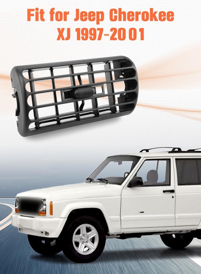 Quaneguzy Front Center Dash Air Vent Grille Fit for Jeep Cherokee XJ 1997-2001 Replace 5FS10LAZAB Center Dash AC Outlet Air Vent Panel Single Center Dash Vent Louver Outlet Insert - Image 4