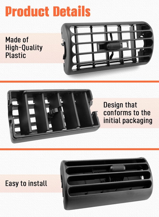 Quaneguzy Front Center Dash Air Vent Grille Fit for Jeep Cherokee XJ 1997-2001 Replace 5FS10LAZAB Center Dash AC Outlet Air Vent Panel Single Center Dash Vent Louver Outlet Insert - Image 3
