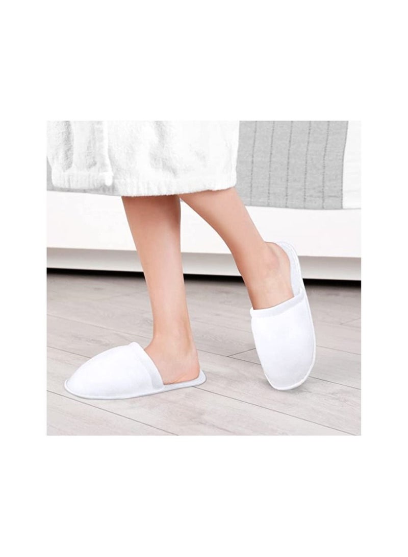 لا بيرلا  تك 6 أزواج من نعال السبا للاستعمال مرة واحدة، نعال سبا منفوش مغلق عند الأصابع للفندق، المنزل، استخدام الضيوف - Image 2