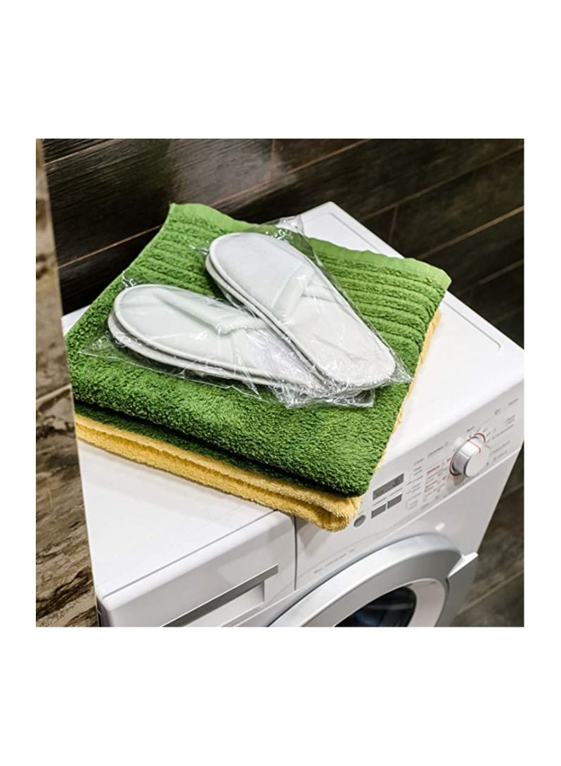 لا بيرلا  تك 6 أزواج من نعال السبا للاستعمال مرة واحدة، نعال سبا منفوش مغلق عند الأصابع للفندق، المنزل، استخدام الضيوف - Image 3