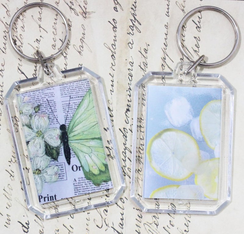 BetterJonny 20Pcs Acrylic picture Keychain Blanks Photo Keychain Clear in Photo Keychain Acrylic Picture Frame Keyrings - Image 3