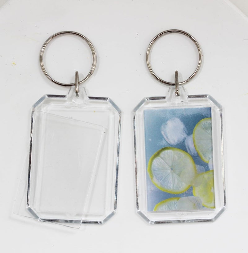 BetterJonny 20Pcs Acrylic picture Keychain Blanks Photo Keychain Clear in Photo Keychain Acrylic Picture Frame Keyrings - Image 5