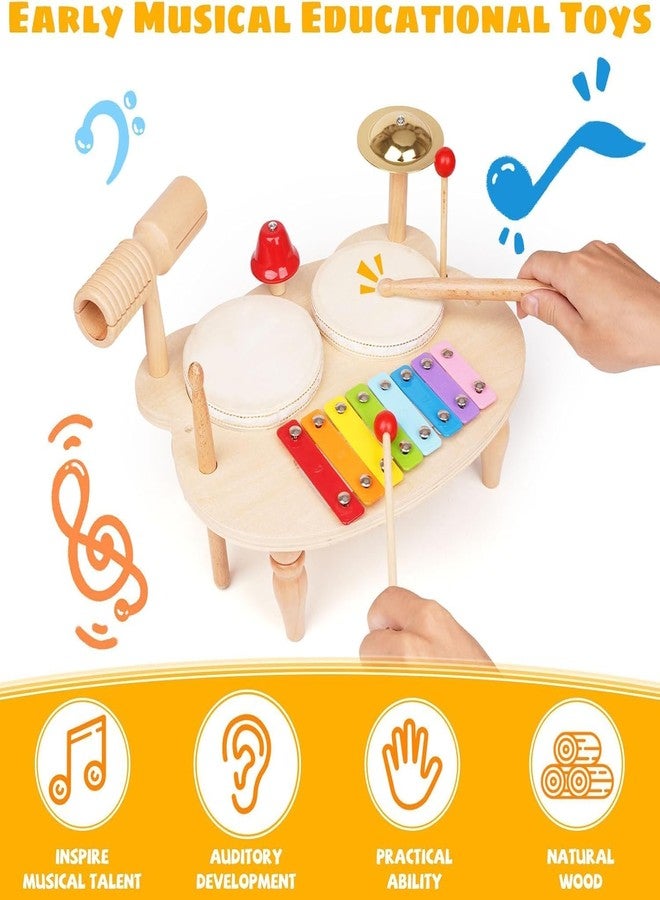 BLiSS HUES Wooden Musical Drumming Set for Kids (Percussion Combo) - Image 5