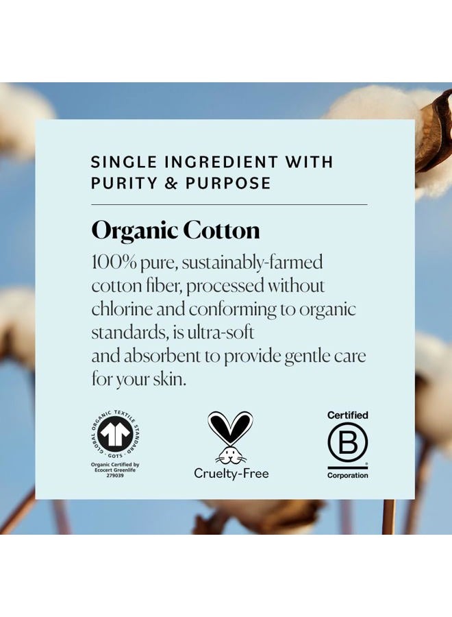 Sky Organics Organic Cotton Rounds for Sensitive Skin, 100% Pure GOTS Certified Organic for Beauty & Personal Care, 100 ct. w Ebook  - Image 5