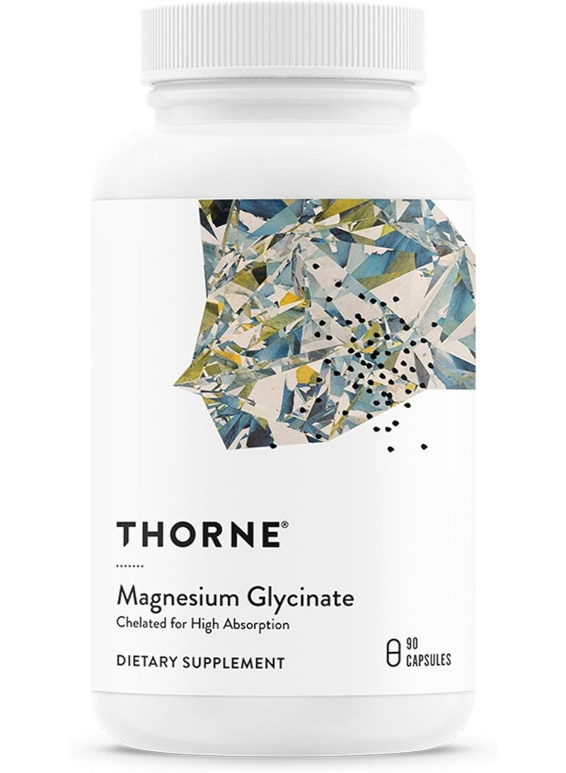 Thorne Magnesium Glycinate - Chelated high absorption, Dietary Supplements | 90 Capsules - Image 1