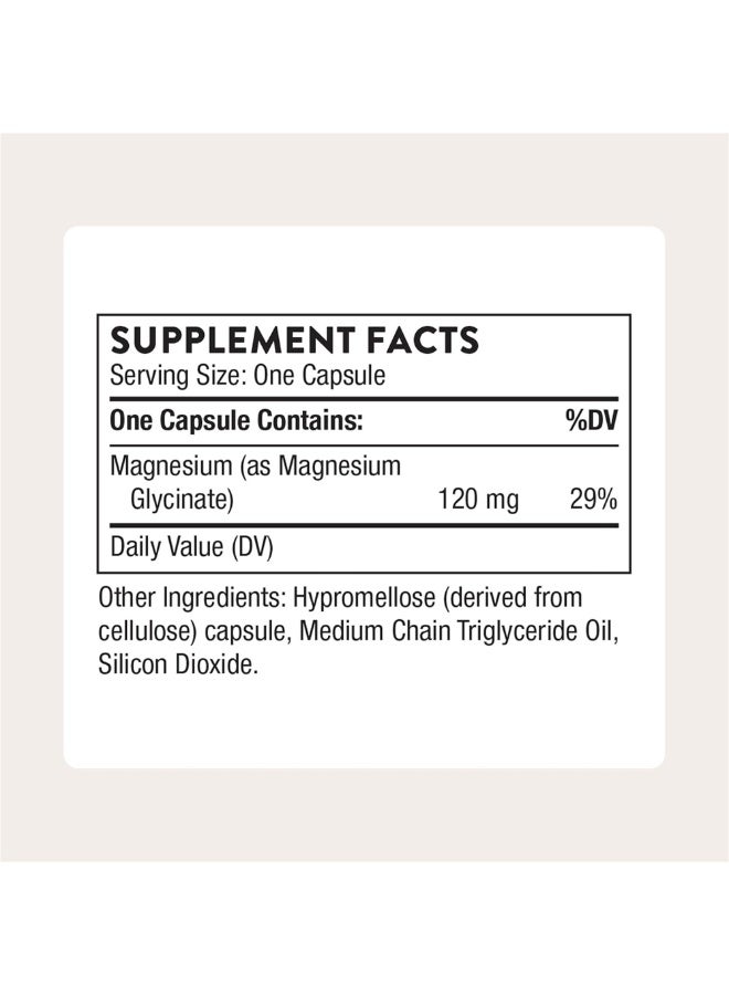 Thorne Magnesium Glycinate - Chelated high absorption, Dietary Supplements | 90 Capsules - Image 2