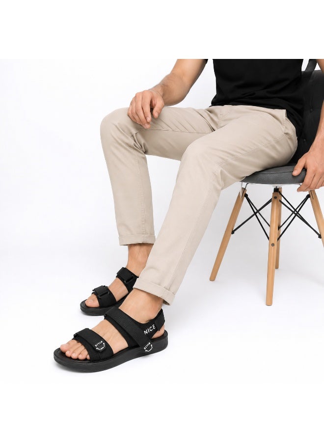Men's Adjustable Casual Sandals - Lightweight Walking Sandals with Hook & Loop Straps- Comfortable Outdoor & Everyday Wear - Image 1