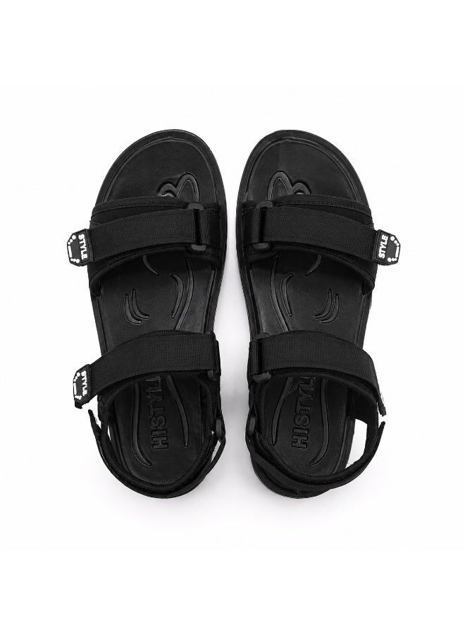 Men's Adjustable Casual Sandals - Lightweight Walking Sandals with Hook & Loop Straps- Comfortable Outdoor & Everyday Wear - Image 3