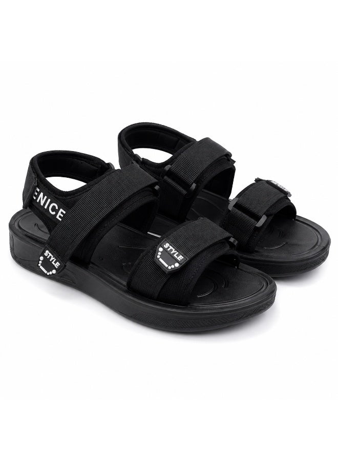 Men's Adjustable Casual Sandals - Lightweight Walking Sandals with Hook & Loop Straps- Comfortable Outdoor & Everyday Wear - Image 2