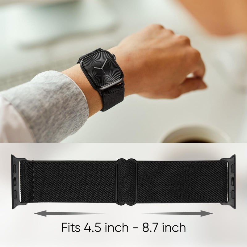 Knossen 8 Pack Stretchy Solo Loop Band Compatible with Apple Watch Bands for Women Men 40mm 38mm 41mm 42mm 44mm 45mm 46mm 49mm, Nylon Braided Strap for iWatch Series 11 10 9 8 7 6 SE 5 4 3 Ultra 3 Ultra 2 - Image 4