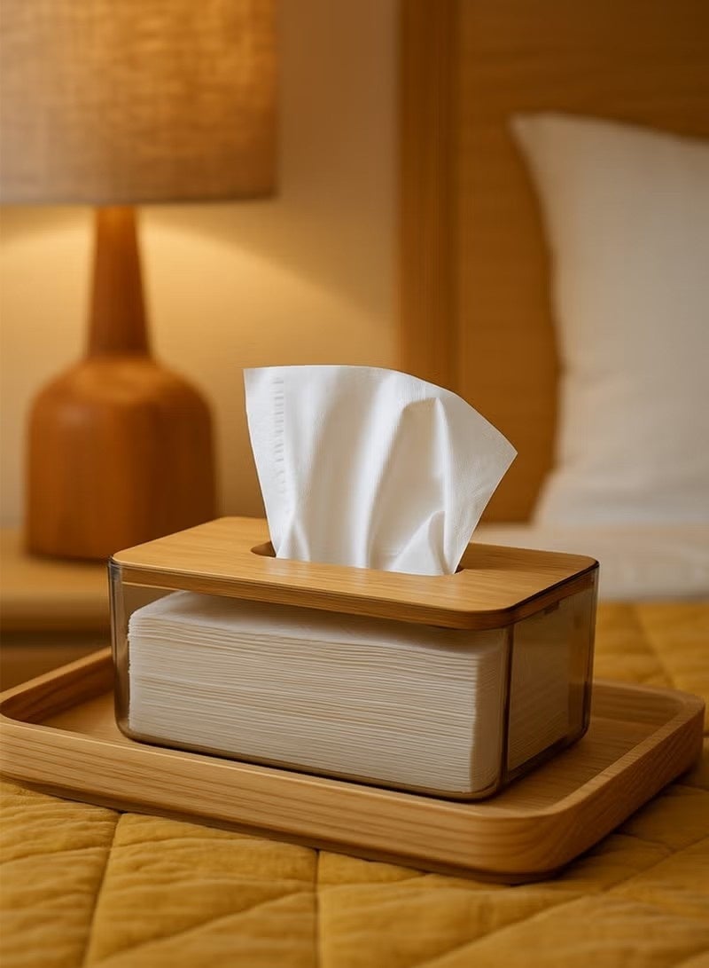 Beauenty Transparent Tissue Box with a Simple and Innovative Design for the Living Room and Dining Room - Image 1