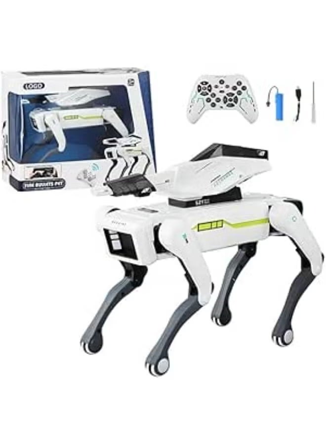 Smart Robot Dog Toy with Shooting Blaster | Walking RC Robot Pet | Rechargeable Interactive Battle Robot for Kids | Gesture & Remote Control - Image 1
