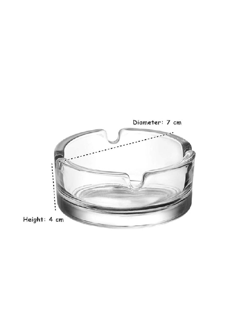 LAV 2 Pieces Keyif Mini Ashtray Set 72Mm - Clear  - Image 2