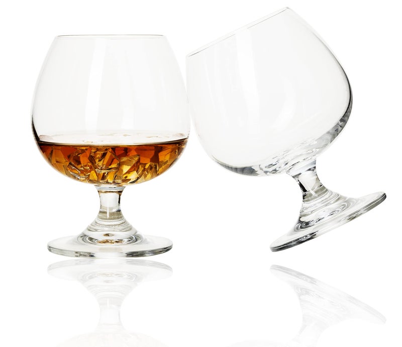 BothEarn BothEarn Brandy Snifters Set of 2-13.5 Ounce (400 ml) Small Crystal Cognac Glasses - Good for Whiskey Bourbon Beer Milk Drink in Home Party Wedding Anniversary, BE031  - Image 1