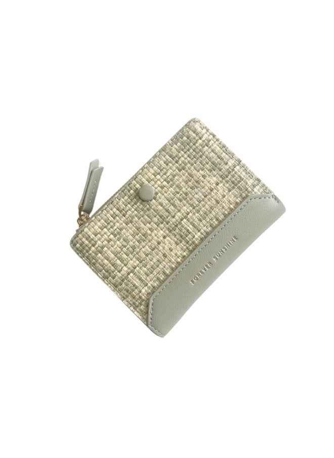 Mark Fairwhale New Woven Card Bag With Double Fold Zipper Coin Purse 
