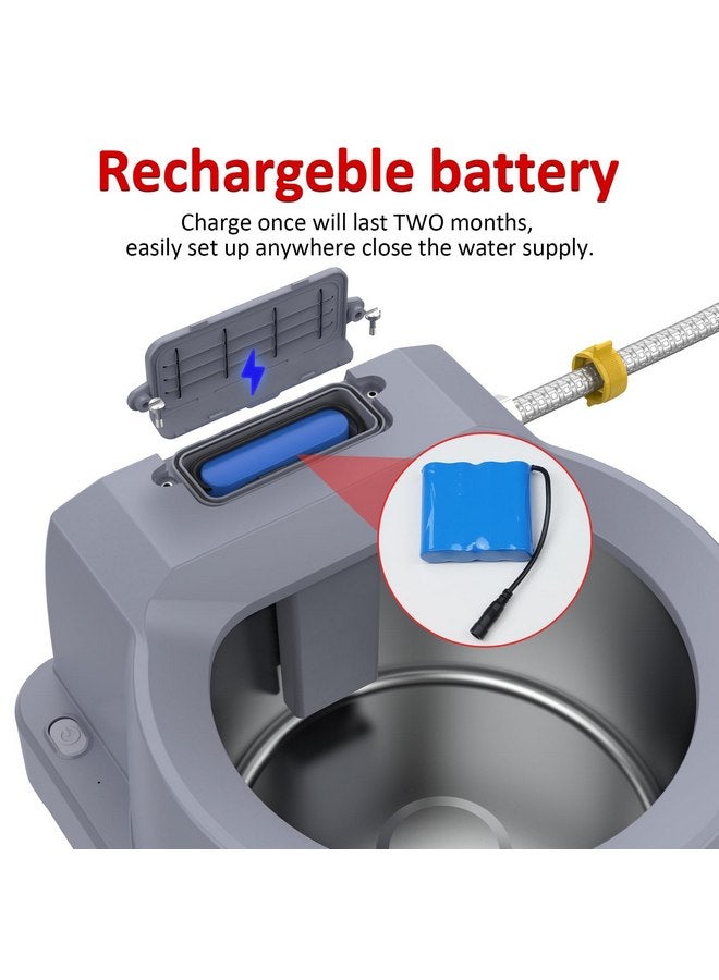 BENTOPAL Dog Water Fountain Auto Filling Dog Water Dispenser Connect Water Supply, Rechargeable 3.9L Large Dog Water Bowl - Image 3