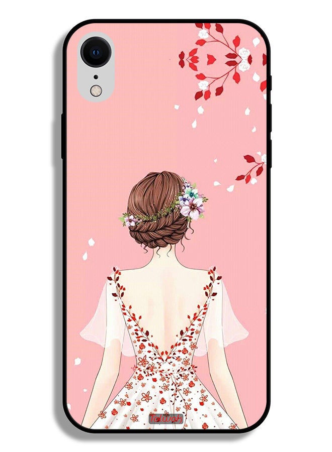 Tolwak Apple iPhone XR Protective Case Standing Girl Art - Image 2