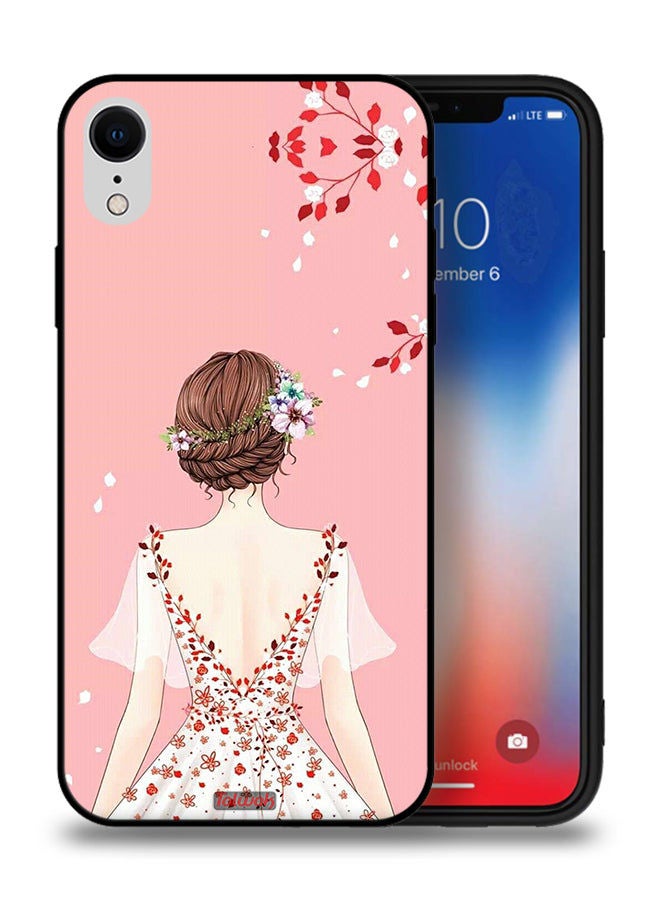 Tolwak Apple iPhone XR Protective Case Standing Girl Art - Image 1