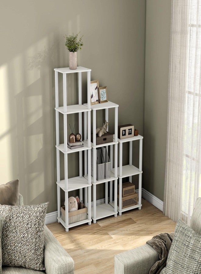 HOMES: Inside + Out Apexa Modern 3-Tier Narrow Shelving Units, Collectibles Display Shelves, Easy Assembly Standing Shelf, Home Storage Organizer for Living Room, Bedroom, Office, Garage, White - Image 3