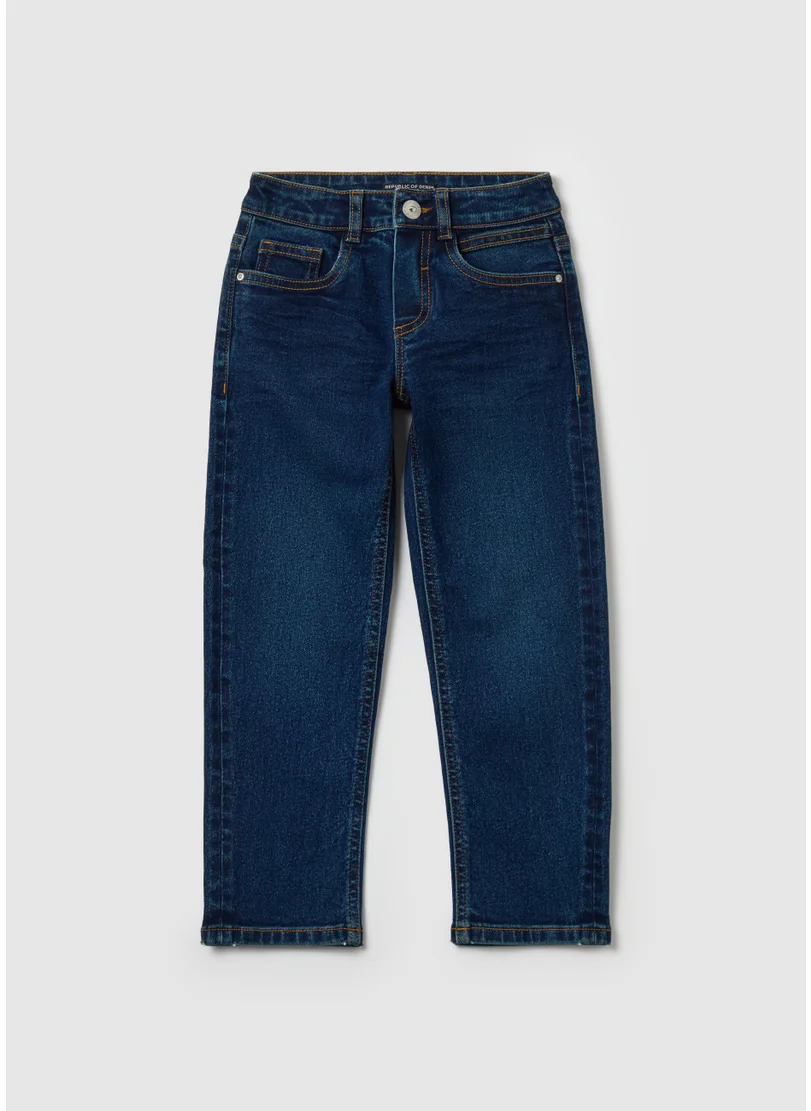 او في اس Regular-fit jeans with five pockets