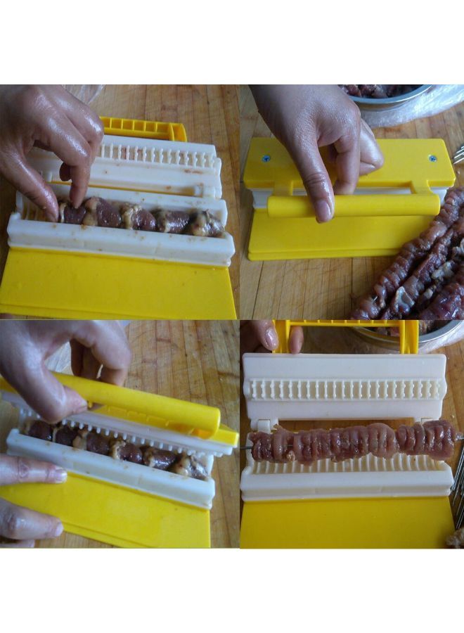 Y&D BBQ Meat Skewer Tool Yellow/White 18centimeter  - Image 4